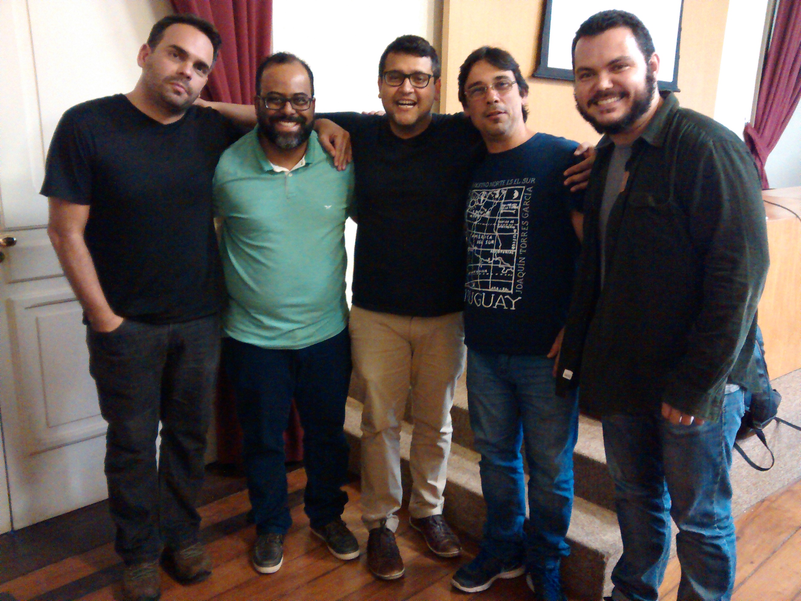 Na foto Fábio Py, Wagner Dias, Leonardo Augusto, Roberto Marques e Bruno Mesquita