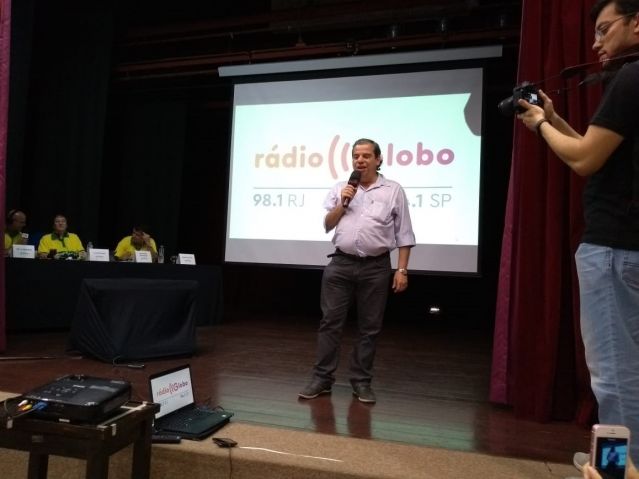 O produtor da Rádio Globo e ex-aluno e ex-professor do IBC, Marcos Rangel