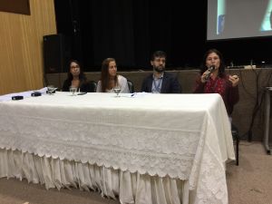 Carolina Guimarães, Flávia Rocha, Marcelo Freitas e a  psicóloga do IBC, Sônia Rocha